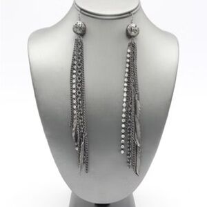 Extra Long Metal Pierced Earrings
(New)